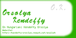 orsolya kendeffy business card